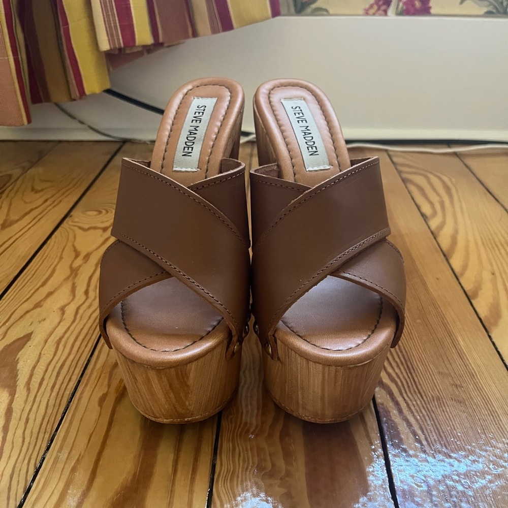 Steve Madden Wooden Stilettos, Size 7